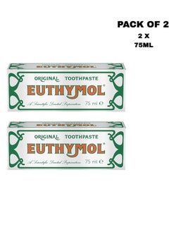 Buy Euthymol Original Toothpaste 75ml Pack of 2 in UAE