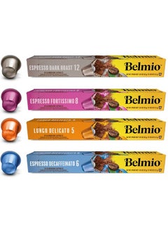 Buy Belmio Classic Collection Variety Pack, Compatible with Nespresso Original Line Machine, 10 Capsules in 1 Sleeve, Pack of 4 in UAE