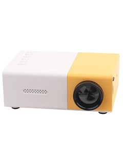 اشتري YG300 Portable QVGA LED 400 Lumens Projector With Remote Control YG300 White/Yellow في الامارات