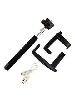 اشتري Selfie Stick With Bluetooth Sutter Remote Black/Silver في الامارات