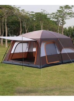 Buy Outdoor Family Camping Tent Large Size 8-12 People Two Bedrooms and One Living Room Automatic Tent PopUp Waterproof in UAE