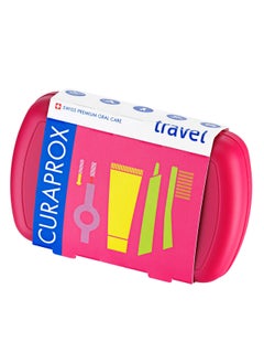 اشتري Curaprox Travel-Set Magenta. Set includes Travel Toothbrush CS 5460, 10ml Be You Toothpaste, Interdental Brush CPS prime 07, CPS prime 09. في الامارات