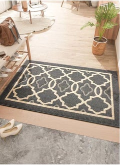 Buy 1-Piece Absorbent and Non-slip Polypropylene Fabric Floor Mat Doormat 80 x 50 Centimeter in UAE