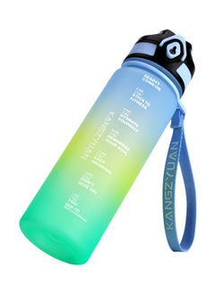 Buy Sports Water Bottle BPA free 500ml Protein Shaker Outdoor Travel Portable Leakproof Drink Bottle Kids Student to Camping Office School Gym Blue Green in UAE