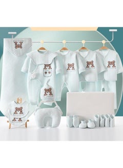 Buy 21 Pieces Baby Gift Box Set, Newborn Blue Clothing And Supplies, Complete Set Of Newborn Clothing Thermal insulation in UAE