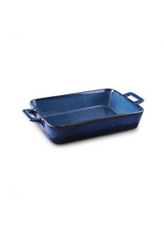 Buy Ocean Reactive Glaze Baking Tray 35.5X21.2X5.5Cm - Indigo in UAE