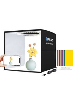 Buy Portable Studio Shooting Tent Box with 12 Color Backdrops 25CM X25CM X 25CM Black in UAE