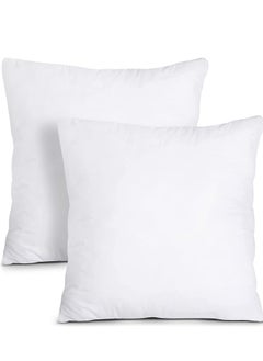 اشتري Maestro Luxury Cushion Filler 100% Cotton Downproof outer fabric 450 grams with Microfiber filling Single Cord Piping, Size: 50 x 50, White في الامارات