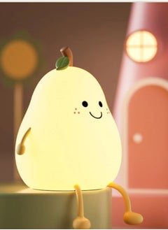 Buy Cute Pear Night Light, Soft Silicone Squishy Rechargeable Night Light, Children's Room Touch Control, Dimming Cute Portable Night Light, Gifts for Boys and Girls in UAE