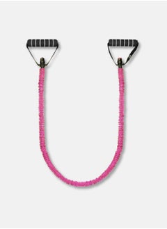 Buy The resistance rope is a single pink color, regular resistance, made of pure rubber and coated with polyester fabric in Saudi Arabia