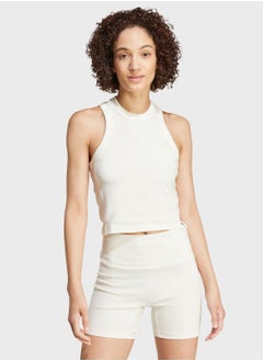 Buy Lounge Ribbed Cropped Tank Top in UAE