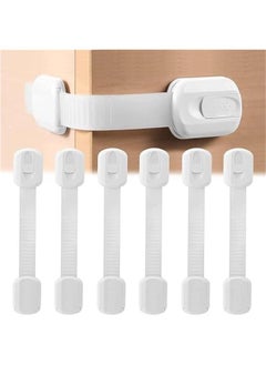 Buy Child Safety Latches (6-Pack) | Cabinet Locks Baby Proofing| Baby Proofing set Strong and adjustable child locks suitable to lock door, fridge, toilet seat, cabinet, drawer, window, and oven in Saudi Arabia