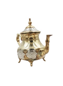 Buy Moroccan Arabic Traditional Gold Plated Tea Pot 21 X 24 cm in UAE