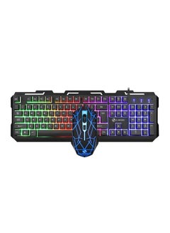 Buy LED Gaming Keyboard With Mouse Set Black in Saudi Arabia