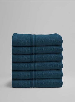 Buy 6 Pieces Face Towel by La'Marvel, Turkish Till 550 GSM 100% Cotton Luxury Home Towels in Saudi Arabia