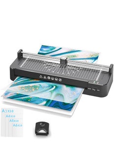 Buy A3 Laminator Machine,9 in 1 Cold Laminating Machine with 40 Laminating Pouches,Paper Cutter and Corner Rounder,A3/A4/A5/A6 Thermal Laminator for Home Office School in UAE