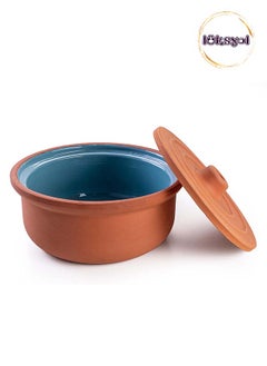 Buy Luksyol Clay Pot For Cooking, Large Pot, Big Pots For Cooking, Handmade Cookware, Cooking Pot With Lid, Terracotta Pot, Terracotta Casserole, Turquoise Clay Pots For Cooking, Dutch Oven Pot f in UAE