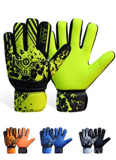 Buy Youth Soccer Goalie Gloves Heavy Grip Palm, Double Wrist Support for Boys, Kids, Children - 4mm Latex - Football Goalkeeper Gloves, Available in Multiple Colors. in Saudi Arabia