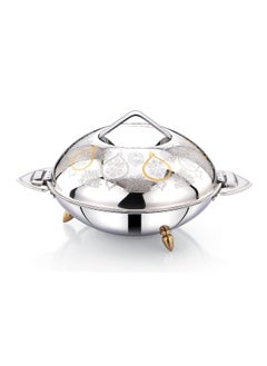 اشتري Stainless Steel Hotpot Taif Luxury Style Casserole 26cm-2500ml في الامارات