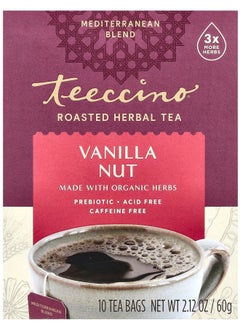 Buy Roasted Herbal Tea Vanilla Nut Caffeine Free 10 Tea Bags 2.12 oz (60 g) in UAE