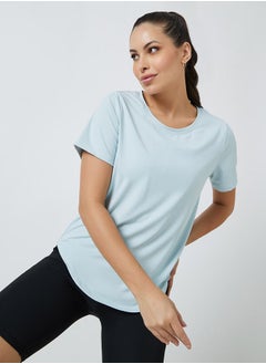 Buy Curved Hem Short Sleeve Top in Saudi Arabia