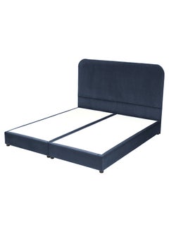 Buy Leen | Velvet Bed Frame - Dark Blue in Saudi Arabia