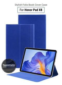 Buy Stylish Protective Folio Book Case Cover For Honor Pad X8 Blue in Saudi Arabia