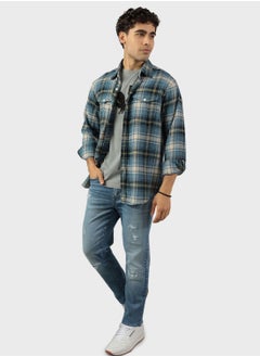 Buy Checked Regular Fit Shirt in Saudi Arabia