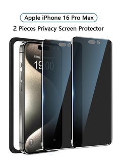 Buy 2 Pcs iPhone 16 Pro Max Privacy Screen Protector, Easy Installation with Alignment Frame, Anti-Drop and Anti-scratch, Case Friendly Anti-Spy Anti-Fingerprint in Saudi Arabia