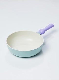 اشتري 1Piece Macaroon Color Cast Aluminum Wokpan 9 inch Mint Green Induction (IH) في مصر