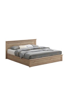 Buy Raymond 150x200 Queen Bed Sturdy Modern Design Wooden Double Bed Frame Furniture Quiet & Comfortable Beds Made In Malaysia L 170 x W 210 x H 93 cm Summer Oak in UAE