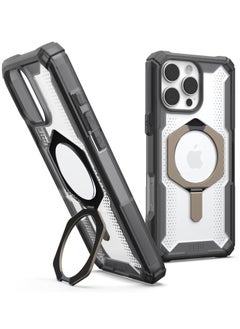 Buy UAG Plasma XTE MagSafe for iPhone 16 Pro MAX Case Cover [20 Feet Drop tested] with Kickstand - Ash | Titanium in UAE