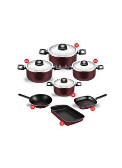 Buy Tefal Armtal 4-piece pot set (18-22-26-30) + frying pan + oven tray 6221064008670 in Egypt