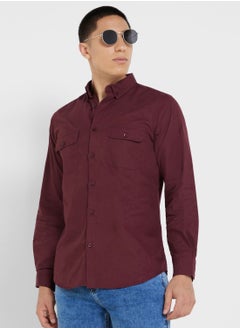 Buy Pure Cotton Casual Double Pocket Shirt in Saudi Arabia