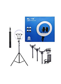 Buy "RL 14-Inch LED Ring Light with Mobile Holder: 36cm Photography Studio Light" in UAE