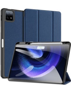 Buy Slim Magnetic Soft TPU Protect Case with S Pen Holder for Xiaomi Pad 6/Pad 6 Pro - Blue in Saudi Arabia