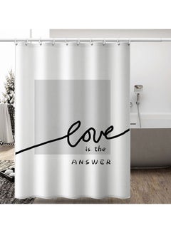 Buy Thickened Premium Shower Curtain, MISTYBLUE Waterproof Fabric with Modern Design, Mildew Stain Resistant Shower Drape for Bathroom and Laundry Room, 12 Hooks Included, 180*180cm in Saudi Arabia
