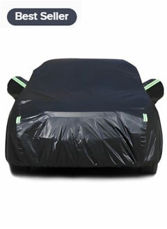 Buy Multi-Layers Car Cover Waterproof All Weather for Automobiles, Outdoor Full Cover Windproof, Sand proof, Rain proof, UV proof Car Covers with Zipper Door Car Protection Black L in Saudi Arabia