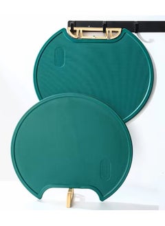 Buy Round Cutting Board - Durable and Non-Slip - Double Sided for Chopping Vegetables, Fruits, Cheese and Meat, with Special Part for Crushing Garlic and Ginger - with Handle for Hanging or Rest in Egypt