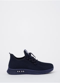 Buy Cobblerz Mens Lace-up Low Top Sneakers Blue in Saudi Arabia