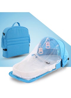 Buy Portable Baby Bed Travel Bassinet Foldable Infant Crib, Detachable Cotton Cover Baby Cots for Newborn, Toddlers Easy to carry in Saudi Arabia