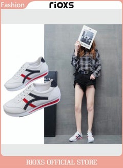 Buy Women's Casual Fashion Sneakers Lightweight Low Top Sports Shoes Comfortable Breathable Flat Shoes in Saudi Arabia