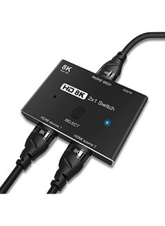 Buy Hdmi 2 1 Ultra Hd 8K High Speed 48Gbps Directional Switch Only 2In 1Out 8K@60Hz 4K@120Hz Converter Compatible With Xbox Ps5 Projectors Monitors in UAE