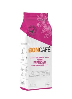 اشتري Boncafe Locally Roasted Premium Espresso Coffee Blend Ground Coffee 250g في الامارات