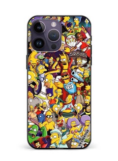Buy Protective Case Cover For Apple iPhone 15 Pro Max Simpsons Design Multicolour in UAE