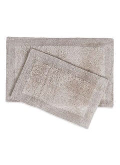 اشتري 2- Piece Ultra Spa Reversible Bath Mat Set, Natural في الامارات