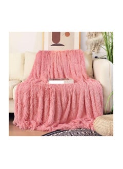 اشتري Luxury Faux Fur Throw Blankets Winter Beds sofa Blanket Double Layer Fluffy Soft Warm Home Decor Imitated Faux Fur Mink Blanket 13 في الامارات