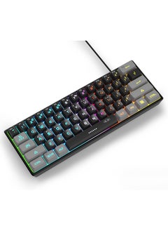 Buy MageGee Mini 60% Gaming Keyboard, RGB Backlit 61 Key Ultra-Compact Keyboard, TS91 Ergonomic Waterproof Mechanical Feeling Office Computer Keyboard for PC, MAC, PS4, Xbox ONE Gamer(Grey Black) in UAE