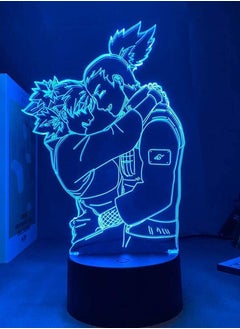 اشتري 2022 3D Light Anime Light Ninja Shikamaru and Temari Light Touch Sensor LED Multicolor Night Light Bedroom Decoration Light في الامارات