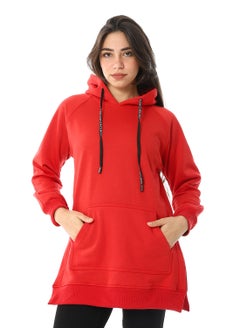 Buy Women Closed Hoodie With Two Open Sides And Front Pocket in Egypt